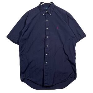 Polo Ralph Lauren Blake Button Down Shirt Navy Purple Pony M